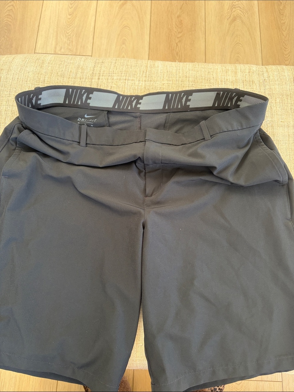 Nike Men’s Black Athletic Dri-FIT Shorts with Branded Waistband